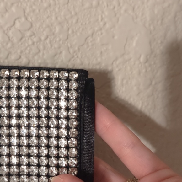 Amber Sceats Stella crystal silver rhinestone crossbody shoulder clutch bag - Picture 16 of 16